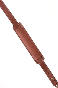 FOTO | The Skinny Dutch - a medium brown genuine all-leather skinny camera strap that can be personalized with a monogram or business logo, making this leather camera strap the perfect personalized gift.