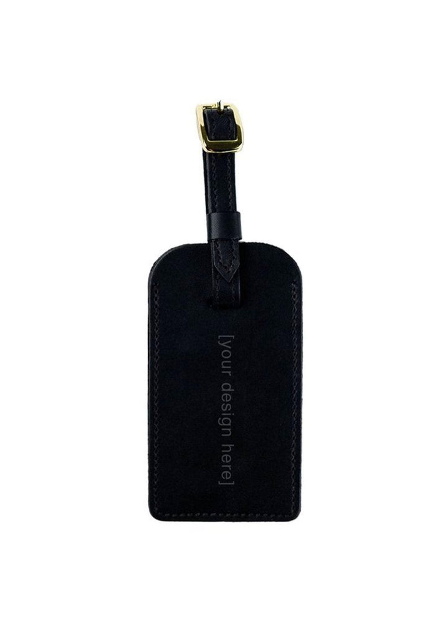Lug Tag – Black and Gold Foil Cowhide Luggage Tag - Cowhide Bags Au