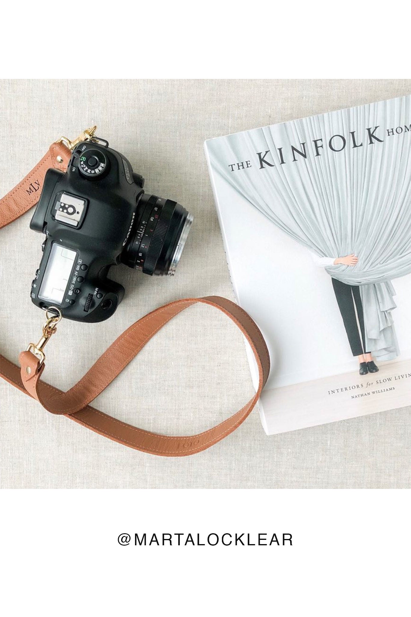 FOTO | The Designer Saddle Fotostrap - Genuine Pebbled Leather Camera Strap